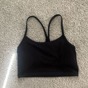 Black Strappy Sports Bra